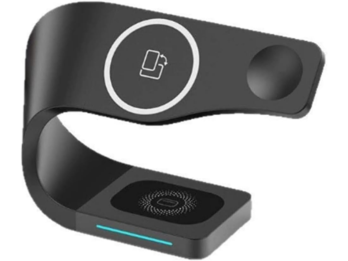 Soporte Cargador Inalámbrico Universal 4 En 1 Para Teléfono Con Carga Rápida - Negro
