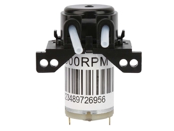 Bomba peristáltica silenciosa en miniatura de 6 V con autoaspiración para titulación (ángulo recto, color negro)