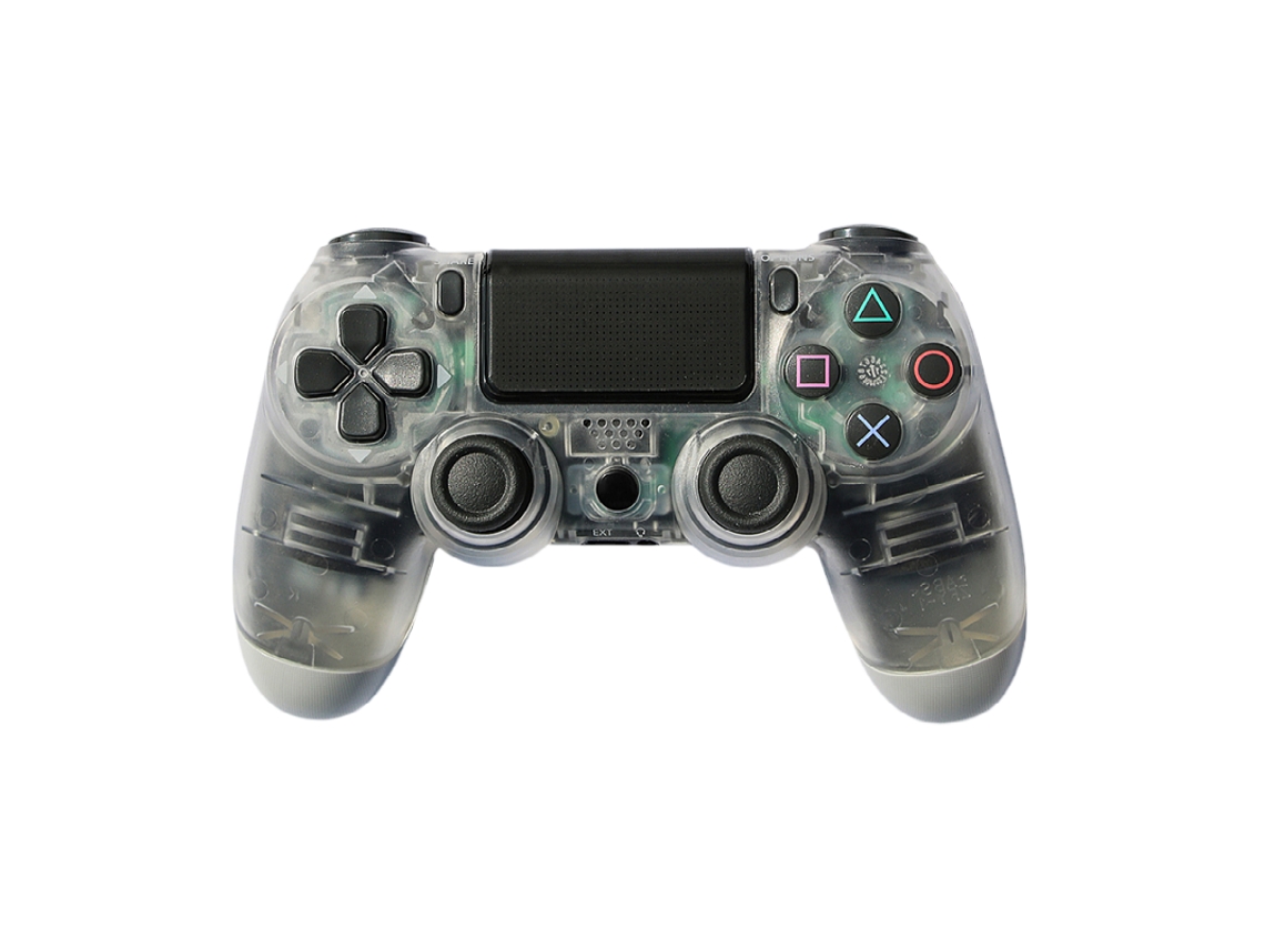 Mando PS4, Compatible con PS4/PS4 Slim/PS4 Pro con conector para auriculares de 3,5 mm, transparente