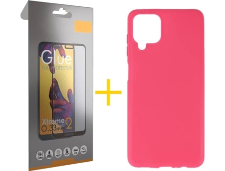 Kit Funda + Protector de Pantalla Samsung Galaxy M12 SKYHE Full (Rosa)