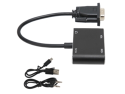 Adaptador De Vga Macho A High Definition Multimedia Interface Vga Hembra Con Cable De Audio