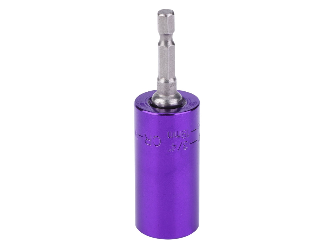Conjunto De Chave Universal 7-19mm Com Adaptador De Furadeira Elétrica De 3/8 Polegada Roxo