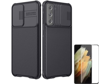 Funda y Protector para Samsung Galaxy S21 Plus PHONESHIELD Nillkin Camshield Negro