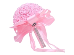Ramo de novia artificial, flores rosas, Slowmoose