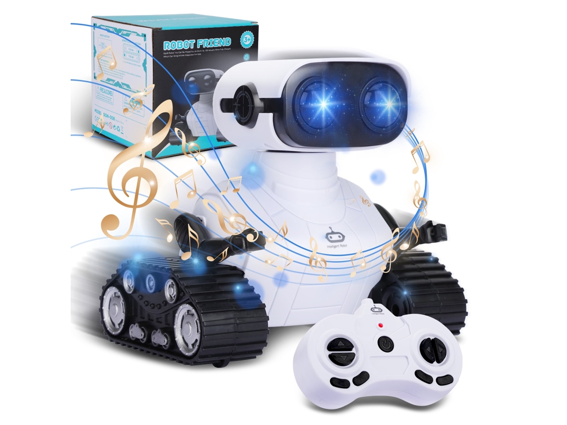 Robôs de Controle Remoto com Demonstração Automática e Olhos de Led Presente de Aniversário Infantil GERTIZ