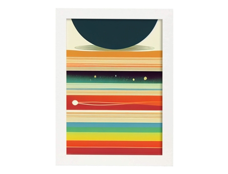 NACNIC Lámina En Estilo Abstracto Meteoro Llamativas Y Modernas Ilustraciones Artísticas A Todo Color Para A4 Marco Blanco