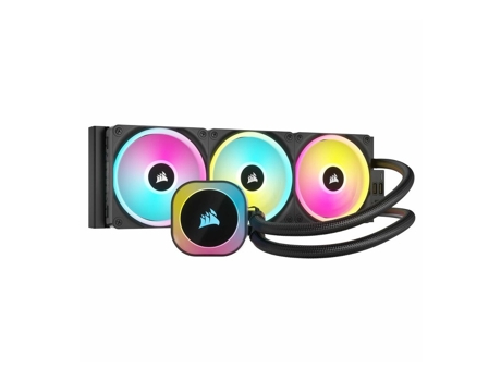 Kit de refrigeración para CPU líquida CORSAIR Icue Link H150I Rgb con ventiladores Qx120 Rgb