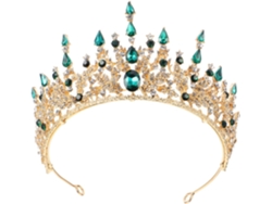 Corona De Style Baroque En Strass Transparents Bijou Tête Mariée Hypoallergénique Diadema