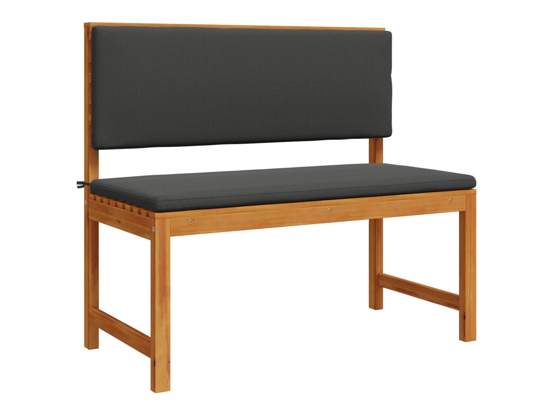 Banco de exterior contemporáneo de madera antracita Vidaxl (100 x 50 x 91 cm)