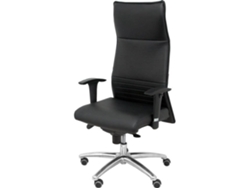 Silla de Escritorio Ejecutiva PYC Albacete XL Negro con ruedas de parqué (Brazos ajustables - Pele)