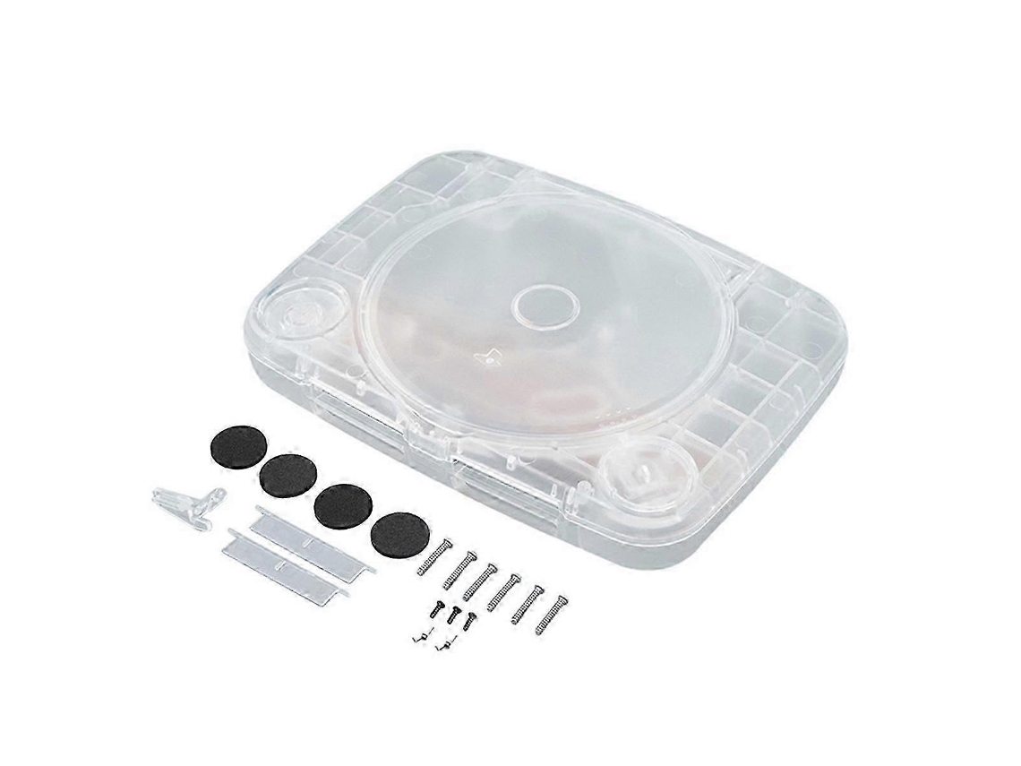 Kincjon - Estuche De Repuesto Para Ps One, Color Transparente, Para Consola De Juegos Retro Ps One, Transparente, Blanco