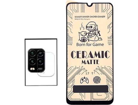 Kit Cristal Templado Ceramic Glass Full Cover Xiaomi Mi 10 Lite 5G PHONECARE y Protector de Cámara