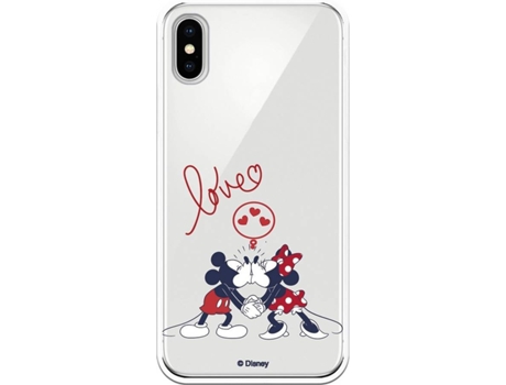 Funda Apple iPhone XS LA CASA DE LAS CARCASAS Mickey y Minnie (Transparente)