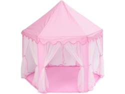 Tienda De Campaña Rosa Con Forma De Castillo De Princesa (140 X 140 X 135 Cm), Ideal Para Niños, Educativa Y Duradera.