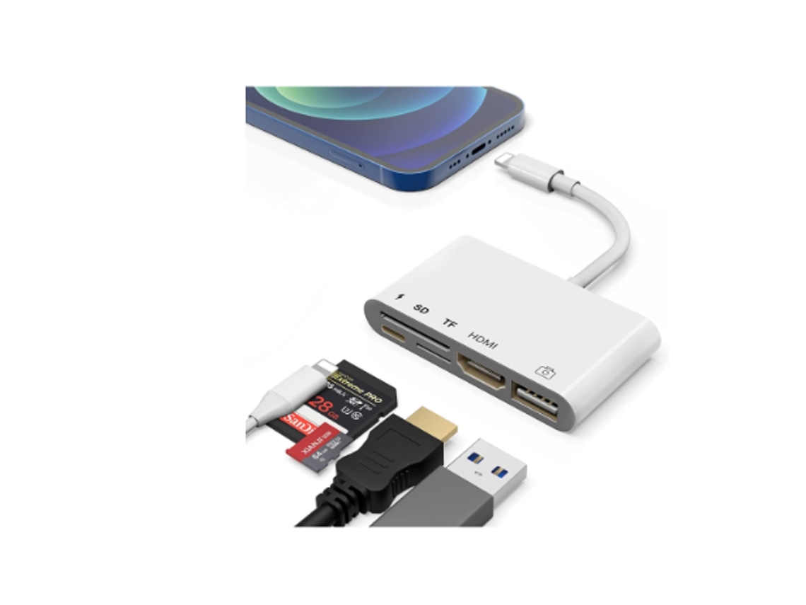 Adaptador De Iluminación Usb A Hdmi YIZHOOD Inf091 Blanco