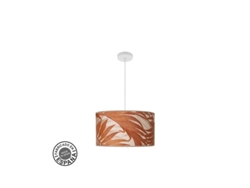 Colgante Moda 2xe27 Blanco/hoja Caldera Regx40x40cm C/difusor