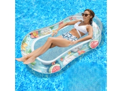 Flotador inflable para piscina para adultos, flotador inflable de sandía con lentejuelas Siurn