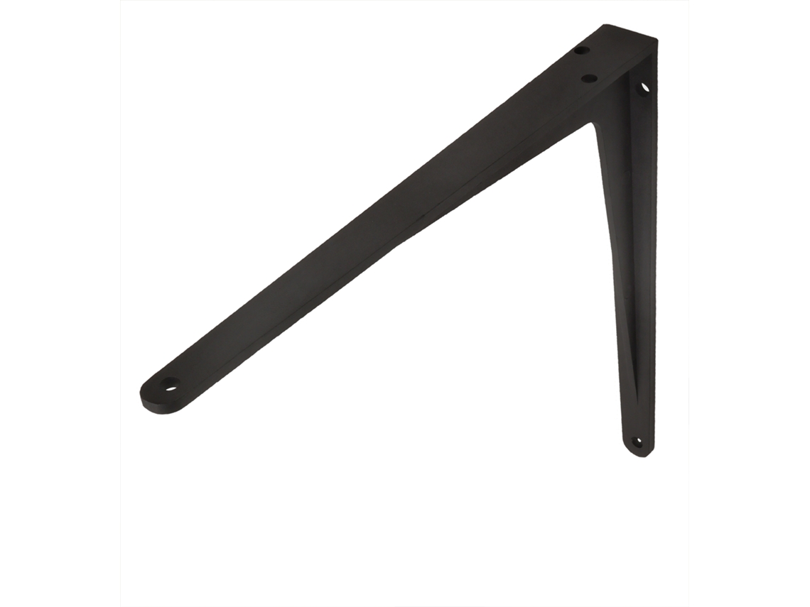 Soportes para estantes de aluminio negro Herakles 400 x 350 mm por pieza WOVAR