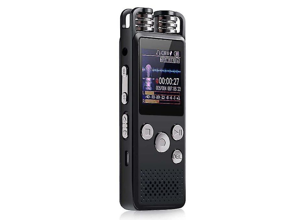 Grabadora de voz profesional con 80 horas de grabación continua, compatible con PCM y tarjeta TF de 32 GB (negro)
