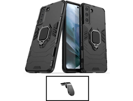 Kit Carcasa 3X1 Military + Soporte Magnético L Carro Samsung Galaxy S22+ Plus 5G PHONECARE Negro