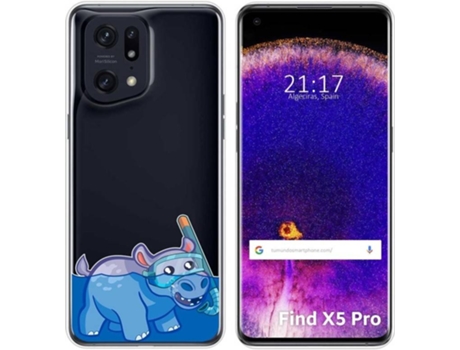 Carcasa para Oppo Find X5 Pro 5G TUMUNDOSMARTPHONE Dibujos Transparente Hipo Multicolor