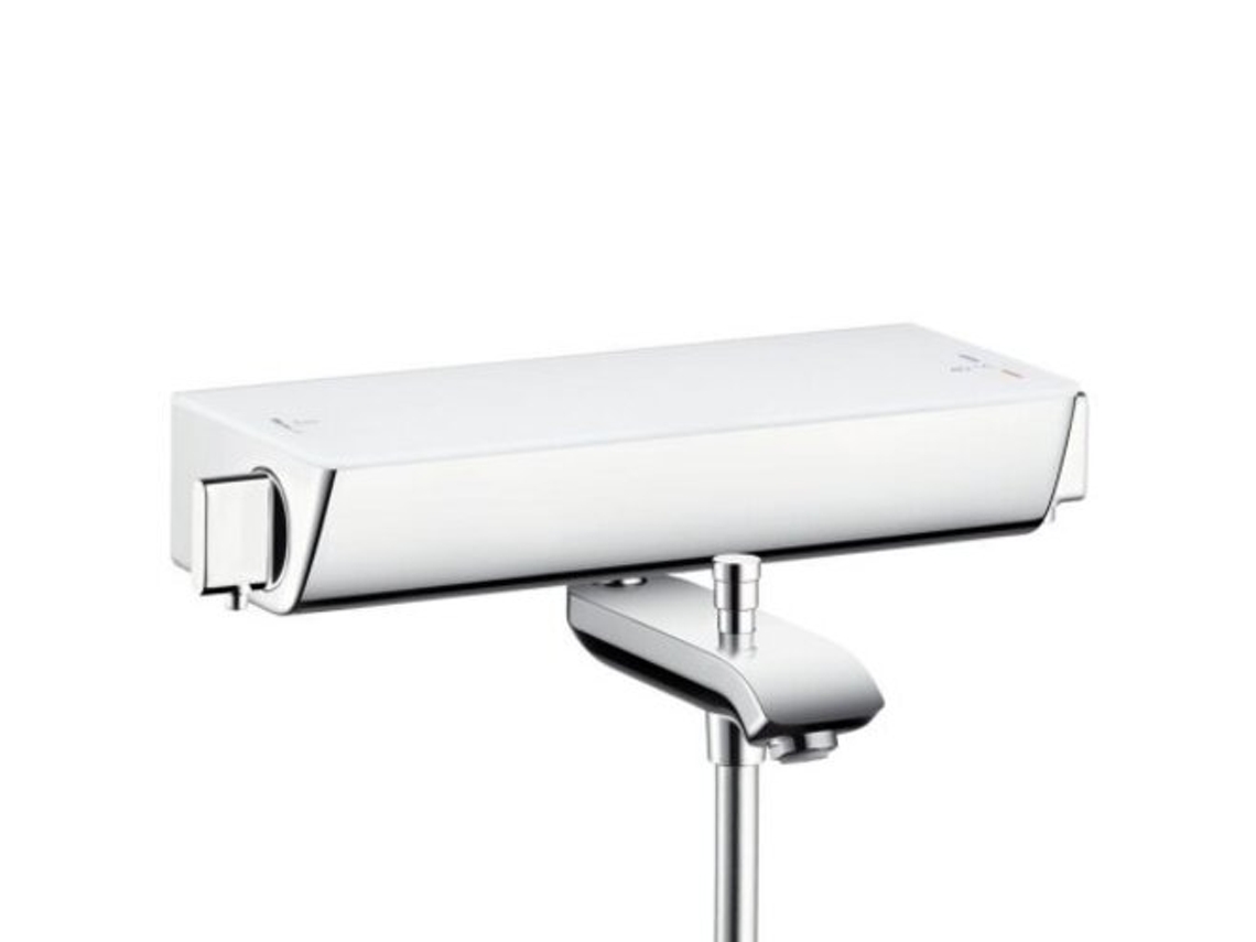 HANSGROHE Select Ecostat Termostato de baño de superficie, 13141, Color: Cromado / Blanco