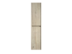 Armario De Pared Alto Daci 140cm, Diseño Delgado Para Baño, Sala O Lavandería, Roble Claro