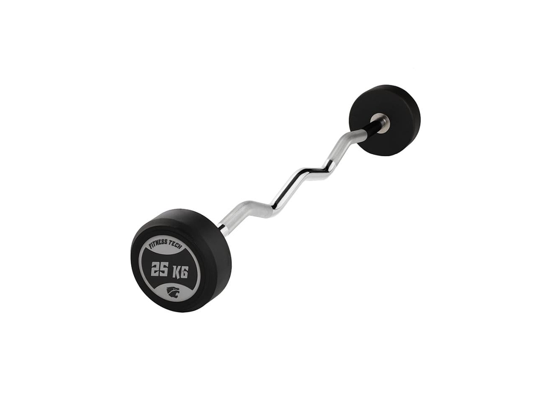 Barra Montada Curva 25 Kg Fitness Tech