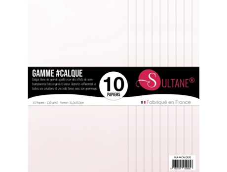 10 Papeles de calco para gofrar - 200g/m2 - A: 30,5 cm