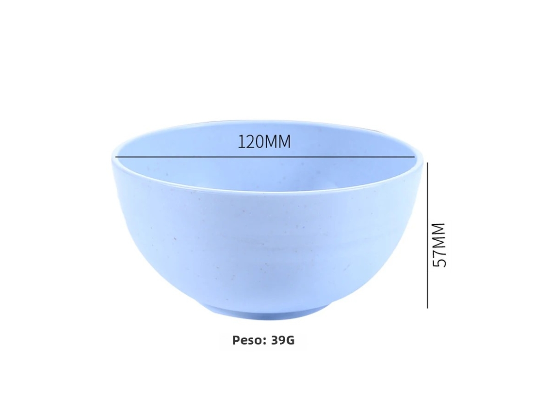 (azul Pequeño) Tazón De Cocina Ecológico De Plástico Sólido De 6 Pulgadas, Gran Capacidad