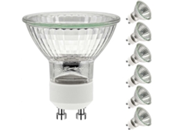 Rebe-bombillas Gu10 Halógeno 35w 230v 2700k Blanca Cálida Regulable 35° 6 Unidades Base 2 Pines