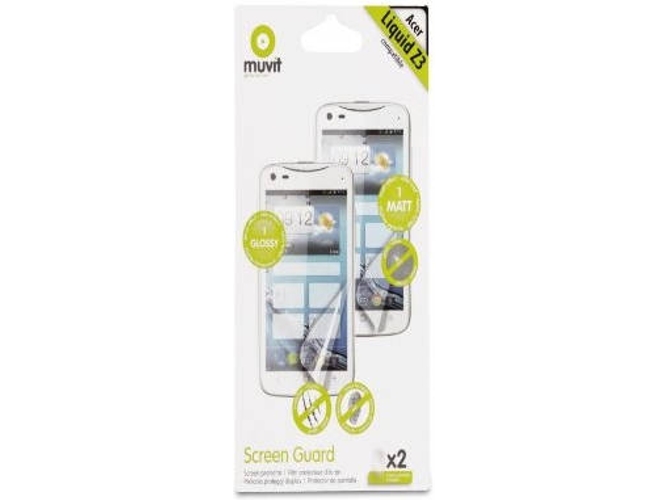 Pack 2 Protectores de Pantalla MUVIT MUSCP0377 Acer Liquid Z3