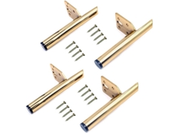 2026-juego De 4 Patas De Hierro Para Muebles, 13cm, Patas De Mesa Metálicas, Con 20 Tornillos (dorado)