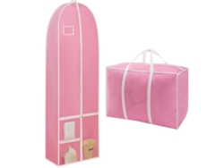 Fundas para vestidos de novia, a prueba de polvo y humedad, color rosa (180 x 60 x 40 cm) Gertiz