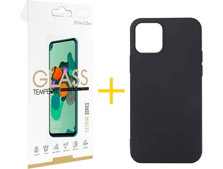Kit Funda + Protector de Pantalla Apple iPhone 11 Pro SKYHE Liso (Negro)