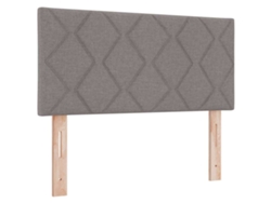 Cabecero marrón grisáceo, 90 cm, piel sintética, MAISON EXCLUSIVE