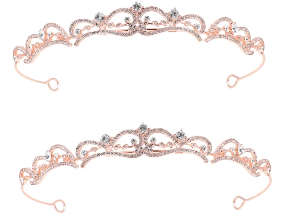 Corona De Tiara De Boda Elegante De 2 Piezas Con Diamantes De Imitación Para Mujeres, Ideal Para Celebraciones Y