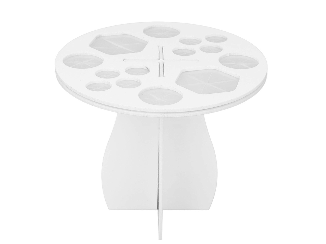 Rosewell - Soporte multifuncional para brochas de maquillaje, 14 agujeros, color blanco