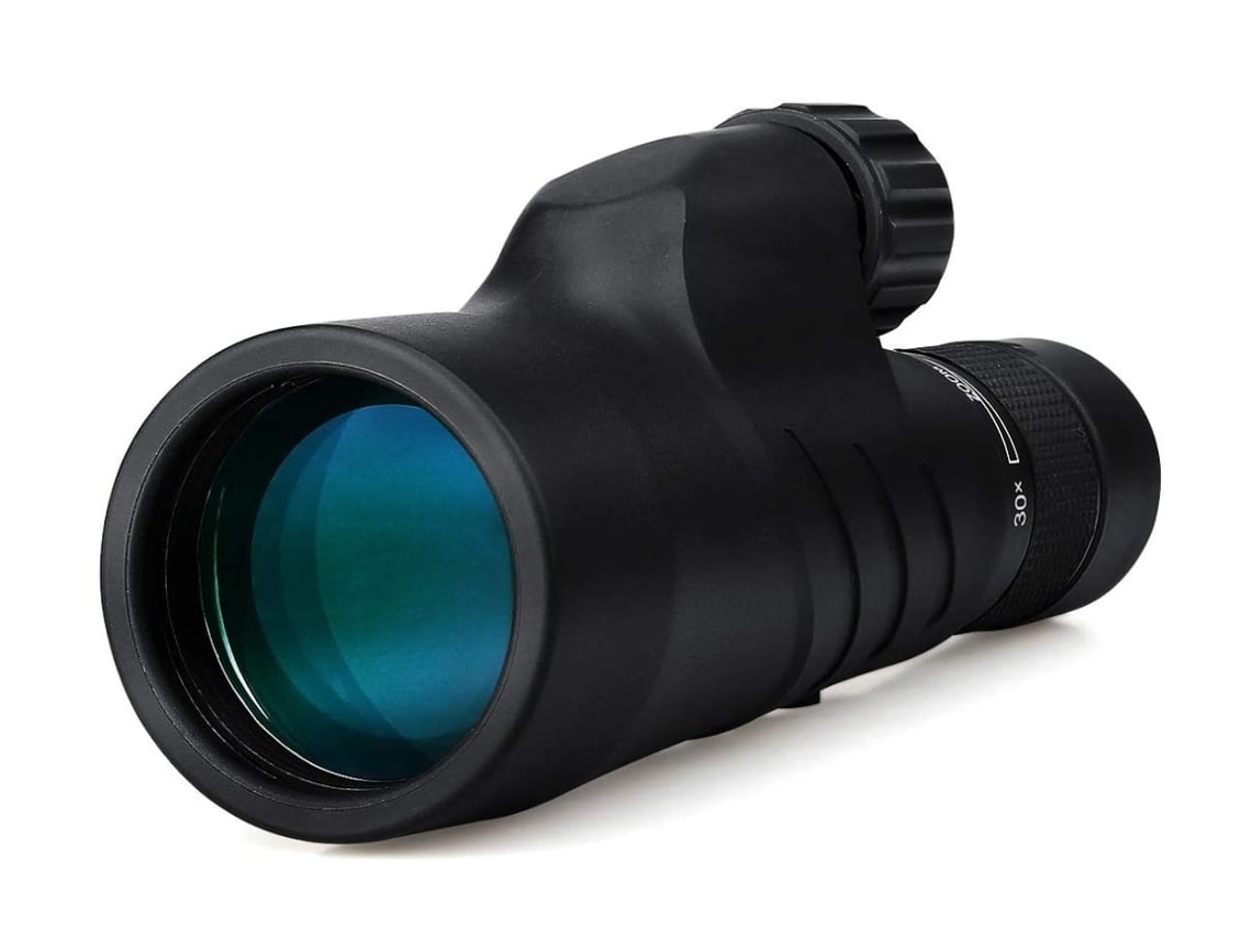 Prismáticos ENKERS Monoculares para adultos 10-30X50 Alcance monocular HD Impermeable Observación de aves Negro-Negro