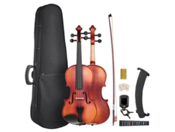 Violín 4/4 En Madera Maciza Con Accesorios Y Estuche Tekmaquinas