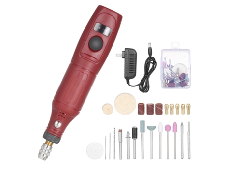 Mini herramienta rotativa de 12 V, amoladora eléctrica portátil, cortador rotativo de velocidad variable de 5000 a 15000 rpm con 24 accesorios para...