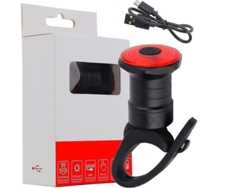 Luz Trasera Bicicleta Inteligente Freno Usb Recargable Negra Yizhood