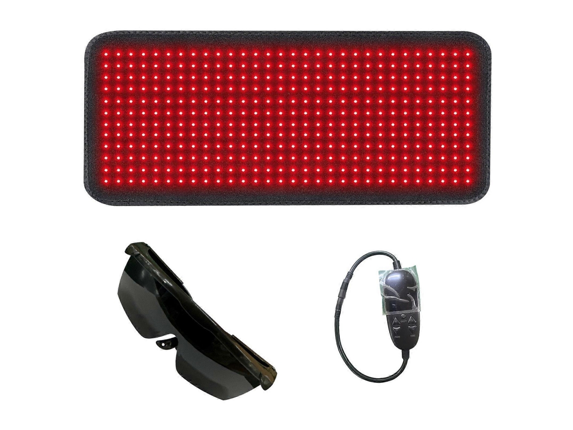 Colchoneta terapéutica con luz roja LED infrarroja para el alivio del dolor muscular de espalda.
