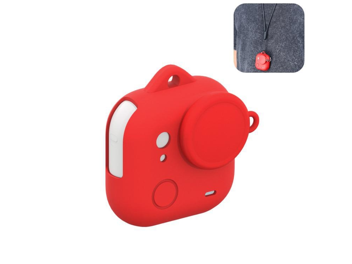 Funda Chrui para Insta360 Go Ultra Action, a prueba de golpes, polvo y arañazos (roja)