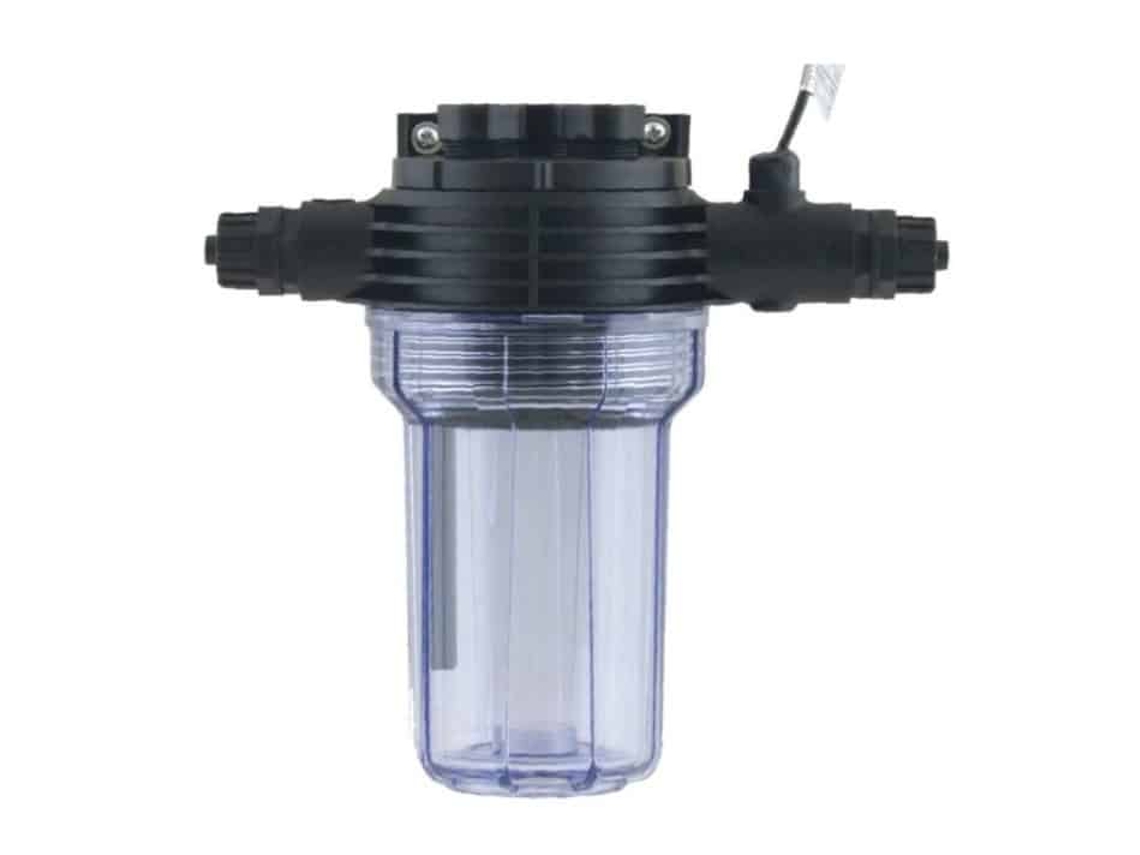 Cuerpo soporte de electrodos con 3 sondas de medición simultánea para el control de la calidad del agua.