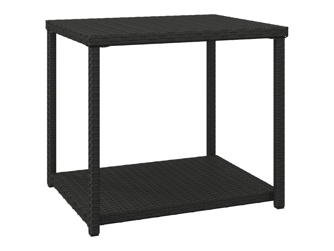 Maison Exclusive - Mesa Auxiliar Ratán Sintético Negro 55x45x49 Cm