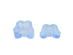 Vaso multifuncional para lavar cepillos de uñas con tapa azul transparente para manicura.