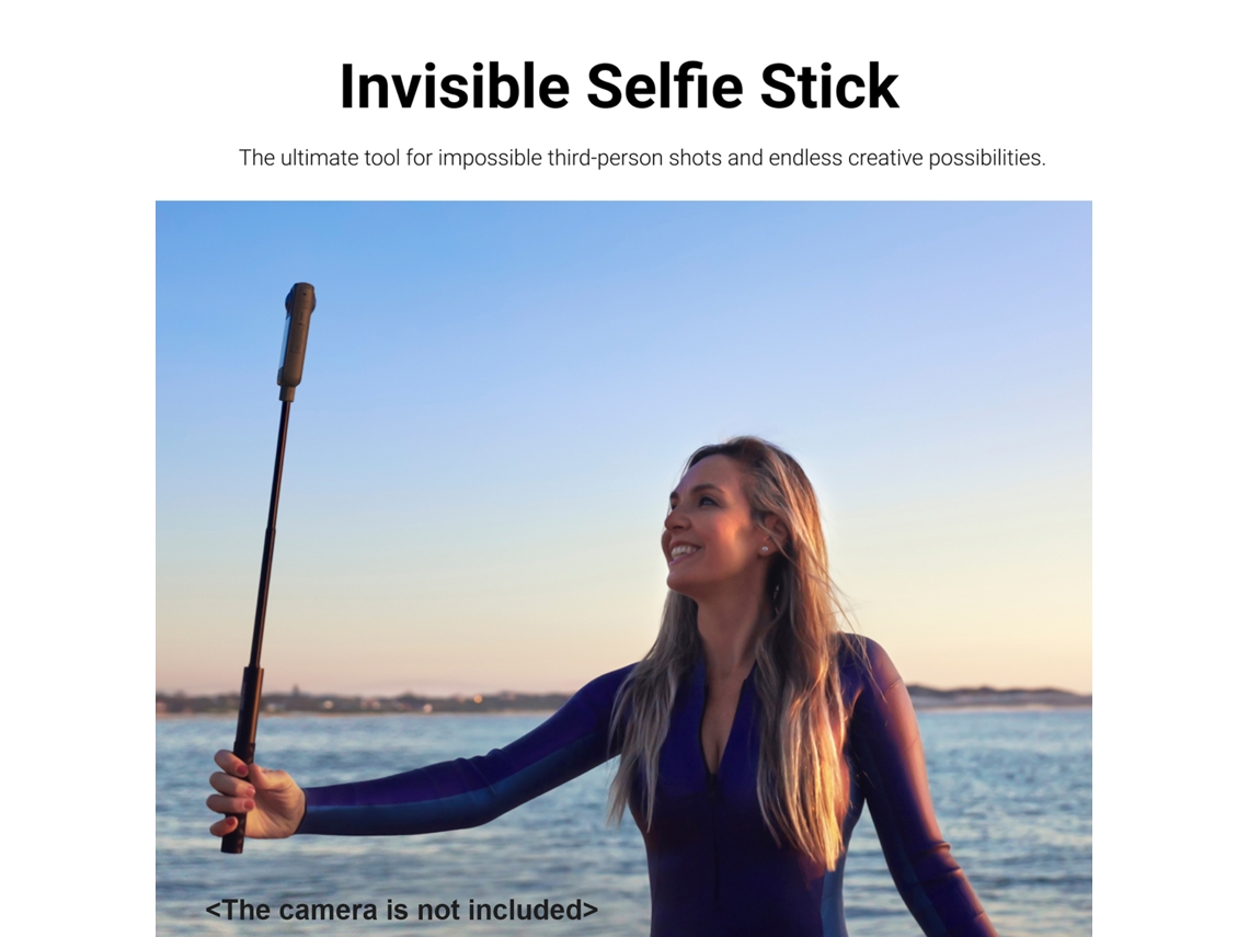 Palo Selfie Invisible para Insta360 X3, One X2 y One - Palo Selfie original para Insta360