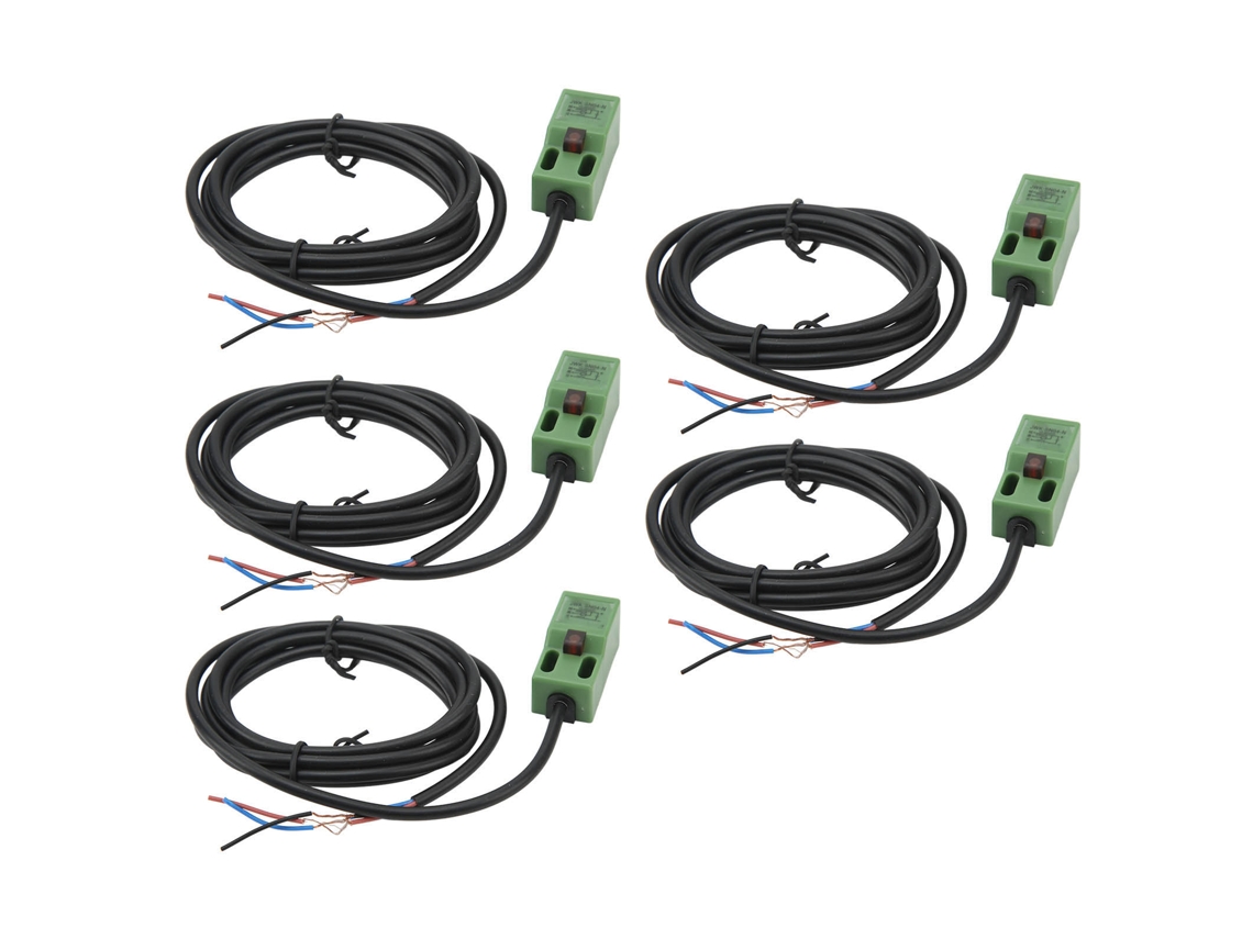 Sensor de proximidad inductivo IP65, alta frecuencia, NPN, normalmente abierto, 10-30 V CC, 5 unidades (sin marca)
