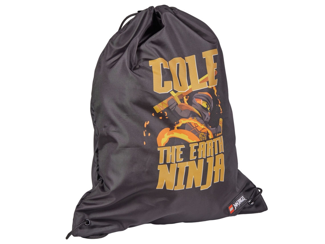 Bolsa De Niño Lego Ninjago Drawstring Un Poliéster Negro (talla Única)